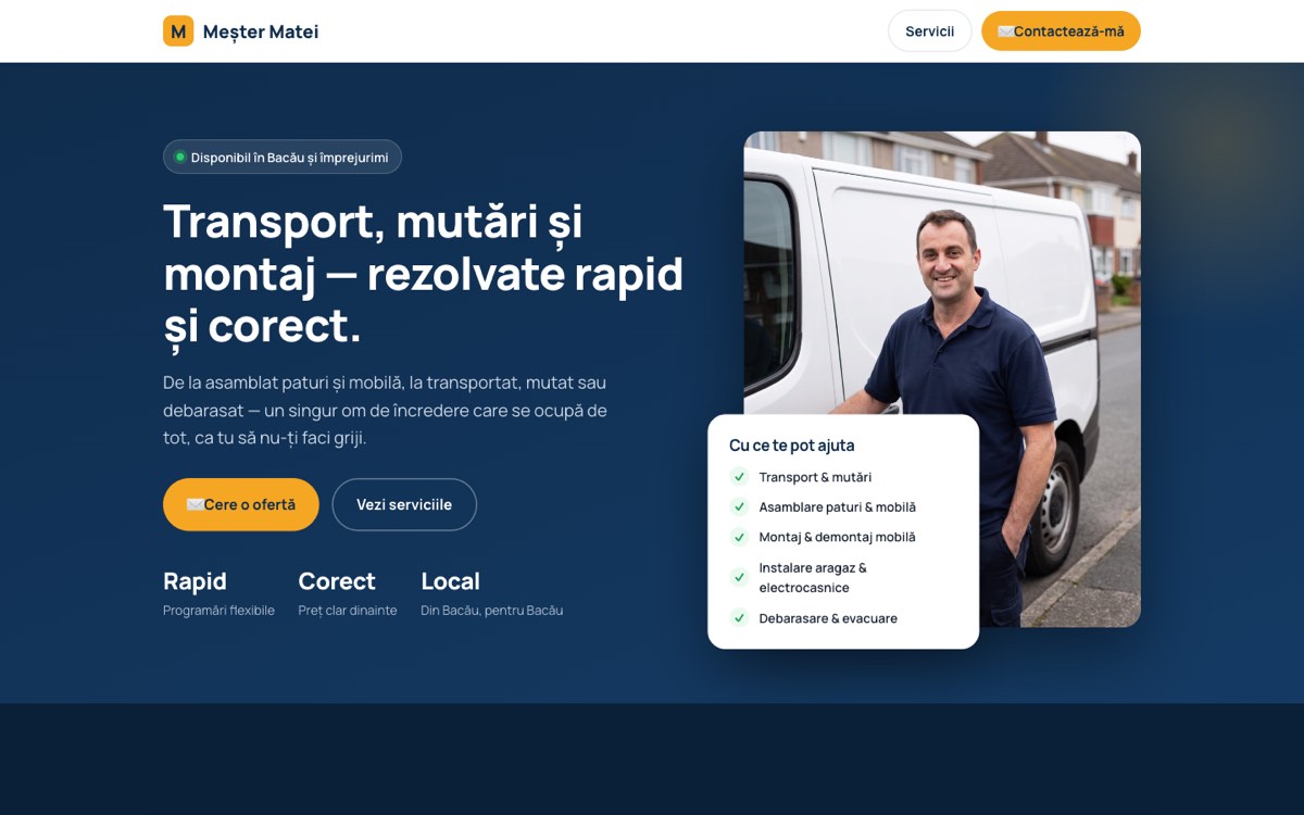 Meșter Matei — live site